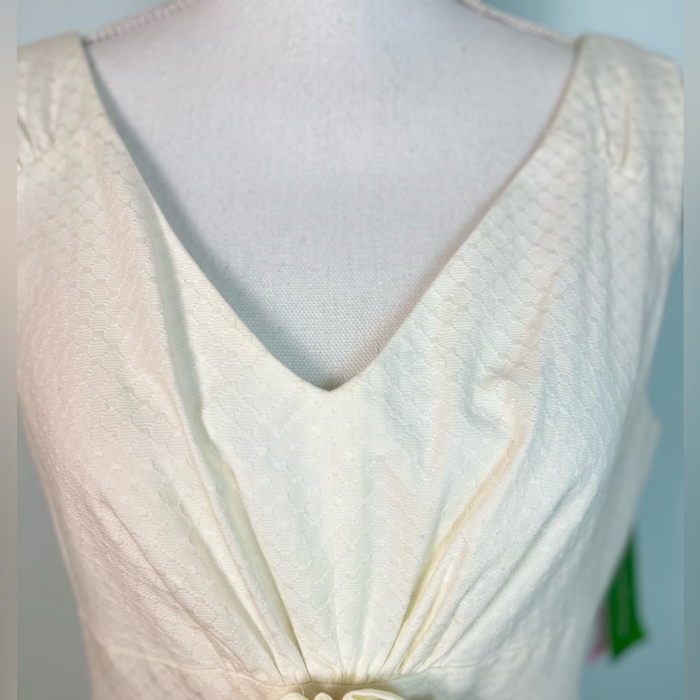 🎉HP🎉 Lilly Pulitzer Parker Resort White Textured Lattice Jacquard Dress - Picture 4 of 14